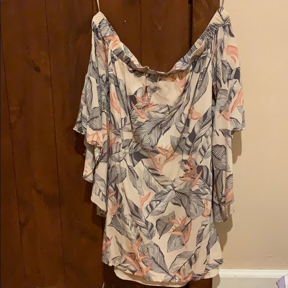 Leaf print romper dress - Picture 1 of 1